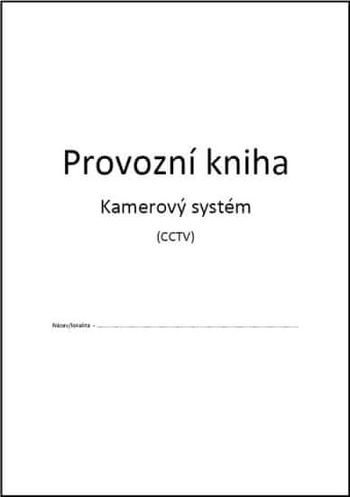 VARIANT Provozní kniha CCTV - výtisk A4 dle GDPR (EU/2016/679)