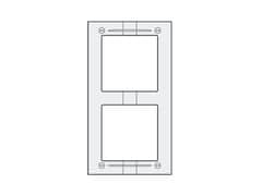 ACI Farfisa MAS62 - hliníkový montážny rámček 2 moduly