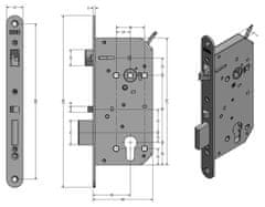 ERBI systems SAM EL 9050 - elektromechanický samozamykací zámok