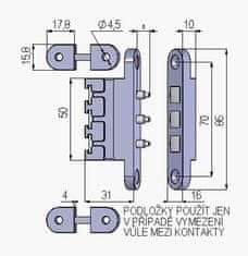 ERBI systems PRK 1 - dveřní odpružený kontakt