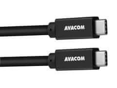 Avacom Dátový a nabíjací kábel USB Type-C - USB Type-C, 100cm, 60W E-Mark, čierny