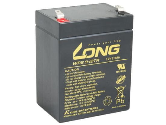 Long Long 12V 2,9Ah olovený akumulátor F1 (WP2.9-12TR)