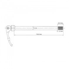 Novatec rýchloupinák QR269F pre 12mm pevnú os