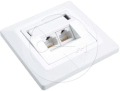 Solarix SX9-2-5E-UTP-WH - zásuvka CAT5E UTP 2 x RJ45