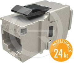 Solarix SXKJ-5E-STP-BK-NA - keystone CAT5E rychlozařezávací, multipack 24 ks