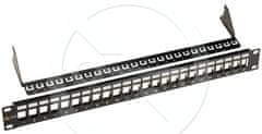 Solarix SX24M-0-STP-BK-UNI - neosazený patch panel 24 portů 1U černý