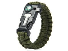 Verk 14372_Z Bransoletka survival opaska 5w1 kompas krzesiwo linka nóż linka paracord