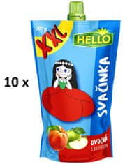 Hello Ovocná desiata XXL s broskyňami 10 x 200 g