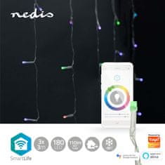 Nedis Wi-Fi chytré dekoratívne LED/ RGB/ 180 LED&#39;s/ Android & iOS/ SmartLife/ 3 m