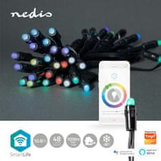 Nedis Wi-Fi chytré dekoratívne LED/ RGB/ 48 LED's/ Android & iOS/ SmartLife/ 10,8 m