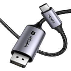 shumee Audio video kábel USB-C - DisplayPort 8K HDR HDCP2.3 eARC 2m šedý