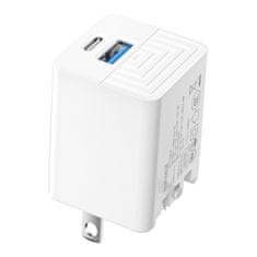 Ven USB + Type C GaN Rýchlonabíjačka - 36W PD Nabíjací Adaptér - Biela KP34874