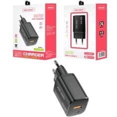 Ven 30W USB Type-C Rýchlonabíjacia Sieťová Nabíjačka - Čierna KP34862