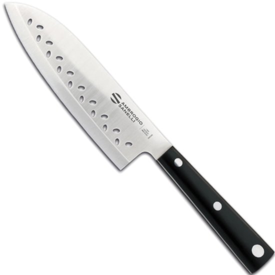 shumee Kuchársky nôž Santoku s guličkovým brúsením, dĺžka 160 mm HASAKI