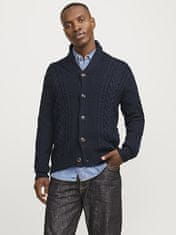 Jack&Jones Pánsky sveter JJCRAIG Knit Fit 12258484 Sky Captain (Veľkosť L)