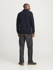 Jack&Jones Pánsky sveter JJCRAIG Knit Fit 12258484 Sky Captain (Veľkosť L)