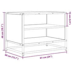 Vidaxl TV skrinka dub sonoma 61x40x46 cm kompozitné drevo a kov