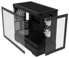 Zalman skriňa P30 Black / miniT / 3x120mm fan ARGB / USB 3.0 / USB-C / temperované sklo / čierny