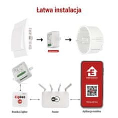 EMOS GoSmart spínací modul IP-2103SZ, ZigBee, 1-kanálový (nevyžaduje N vodič)