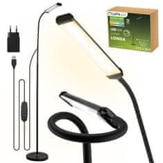 LUMILED Stojacia lampa LED stmievateľná s nastaviteľnou výškou LONGA 9W CCT