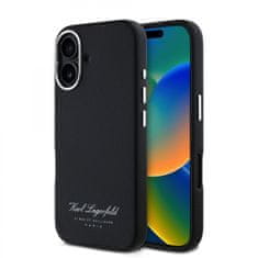 Karl Lagerfeld Zadný kryt Grained PU Hotel RSG pre iPhone 16 Black