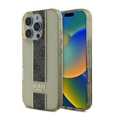 Guess Zadný kryt IML Middle 4G Stripe pre iPhone 16 Pro Max Brown