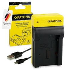 PATONA nabíjačka pre digitálnu kameru Canon BP-808/820/827/828 slim, USB