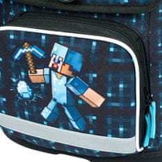 BAAGL 3 SET Ergo Minecraft Blue Axe: aktovka, peračník, sáčok