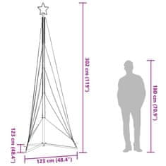 Vidaxl Svetlo na vianočný stromček 525 LED teplá biele 302 cm