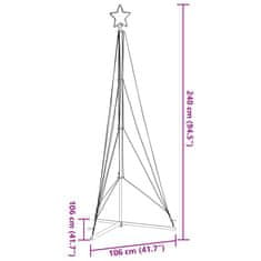 Vidaxl Svetlo na vianočný stromček 483 LED farebné 240 cm