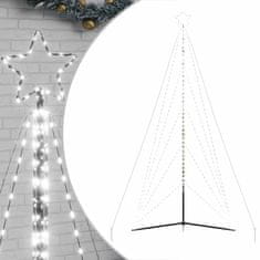 Vidaxl Svetlo na vianočný stromček 615 LED studené biele 404,5 cm