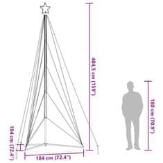 Vidaxl Svetlo na vianočný stromček 615 LED farebné 404,5 cm