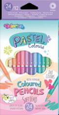 Colorino Pastel - okrúhle obojstranné pastelky 12 ks / 24 farieb