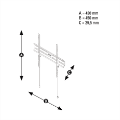 Thomson WAB056 nástenný držiak TV, 400x400, fixný, 1*