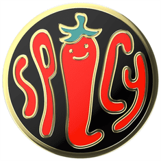 PopSockets PopTop Gen.2, Spicy Black Enamel, smalt+kov, čiže papričky, výmenný vršok