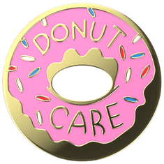 PopSockets PopTop Gen.2, Donut Care Enamel, smalt+kov, ružová šiška, výmenný vršok