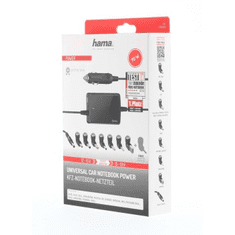 HAMA univerzálny napájací adaptér pre notebook do auta, 15-19 V, 70 W, slim