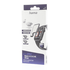 HAMA Hiflex, ochrana displeja pre Apple Watch 4/5/6/SE 1. Gen/SE 2. Gen, 40 mm, nerozbitná