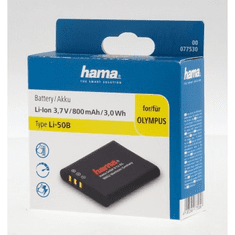 HAMA fotoakumulátor Olympus Li-50B, Li-Ion 3,7 V/800 mAh