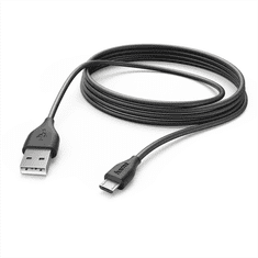 HAMA micro USB kábel, 3 m, čierny