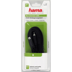 HAMA predlžovací audio kábel, 2 cinch - 2 cinch, 1*, 5 m