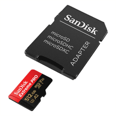 SanDisk Extreme PRO microSDXC 512GB + SD adaptér 200MB/s a 140MB/s A2 C10 V30 UHS-I U3