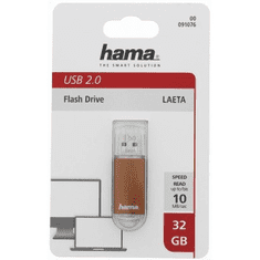 HAMA laeta FlashPen, USB 2.0, 32 GB, 66x, hnedá