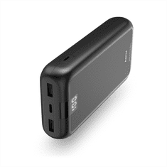 HAMA Performance 20, powerbanka 20000 mAh, 3 A, výstup: 1x USB-C, 2x USB-A, LED displej