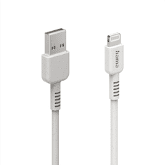 HAMA Eco MFi kábel USB 2.0 pre Apple, USB-A - Lightning, 1 m, biely