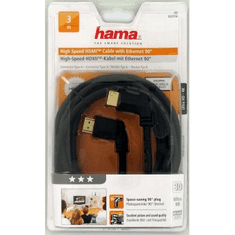 HAMA HDMI kábel vidlica-vidlica, kolmé konektory, pozlátený, 3*, 3 m