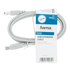 HAMA predlžovací USB 2.0 kábel 1,5 m, nebalený