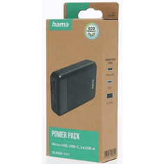 HAMA Eco Power 10, powerbanka, 10000 mAh, 2 A, 2 výstupy: 2x USB-A