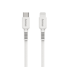 HAMA Eco MFi kábel USB 2.0 pre Apple, USB-C - Lightning, 1 m, biely