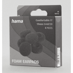 HAMA penové náušníky pre slúchadlá, 19 mm, 6 ks